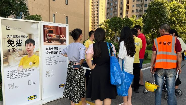 北京小区社区传单派发，标准化地推现场实拍